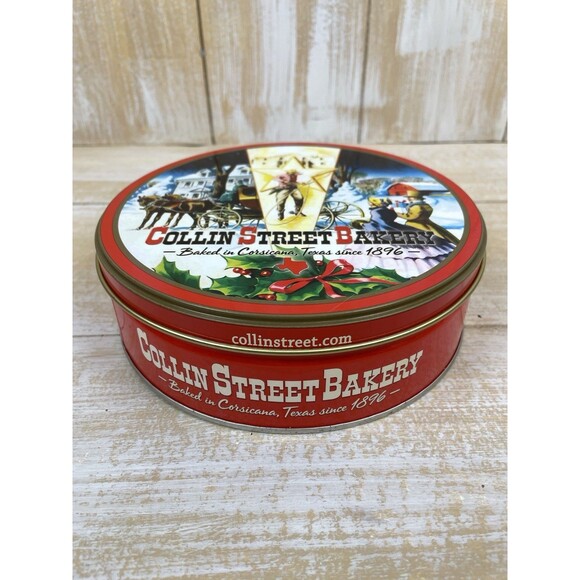 COLLIN STREET BAKERY TIN Fruit Cake Baked In Corsicana Texas Since 1896 - Picture 2 of 5
